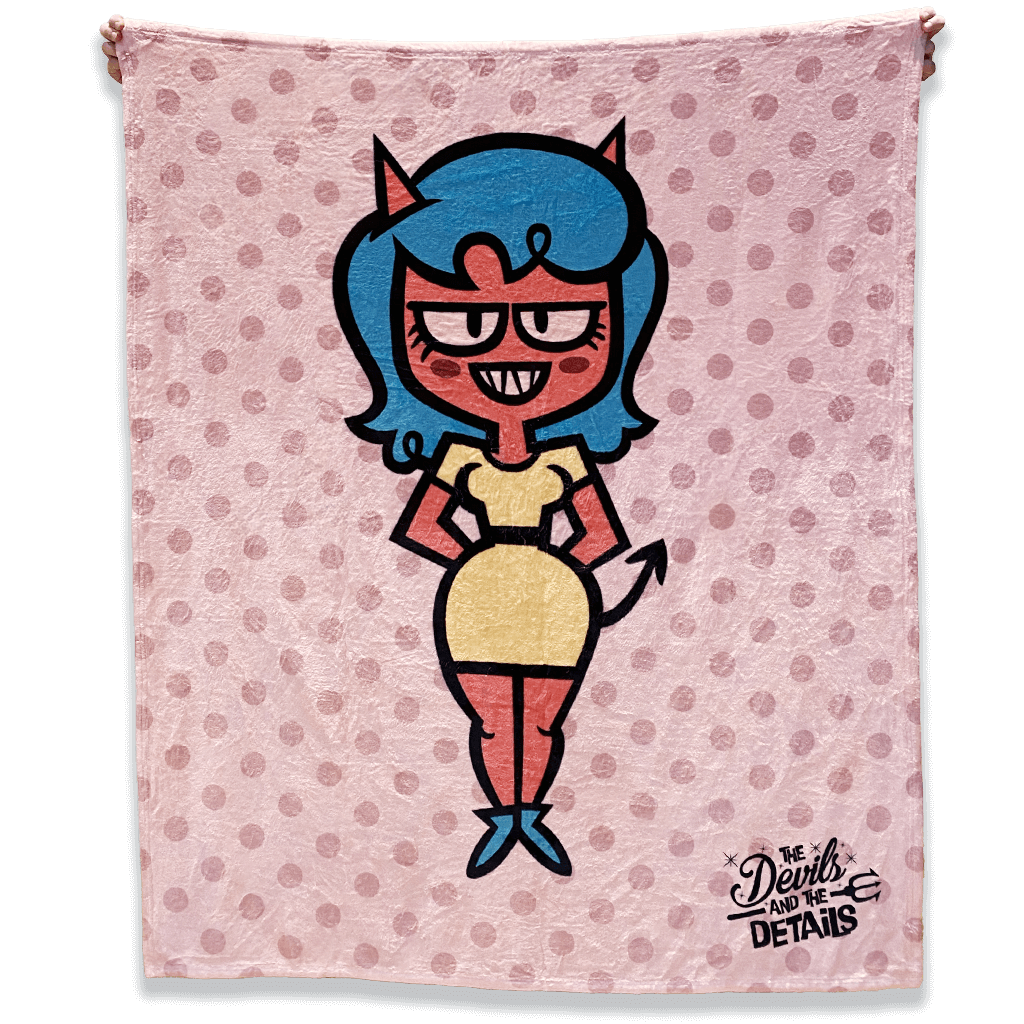 Devil Mom Velveteen Blanket